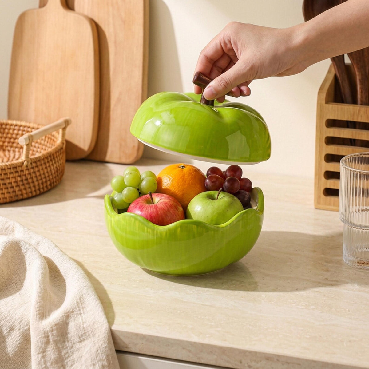 Apple Delight Ceramic Serving Bowl