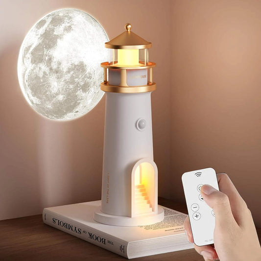 Moon Projection Lighthouse Lamp
