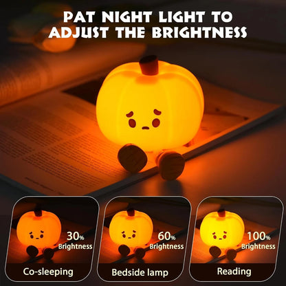 Cute Pumpkin Rechargeable LED Night Light